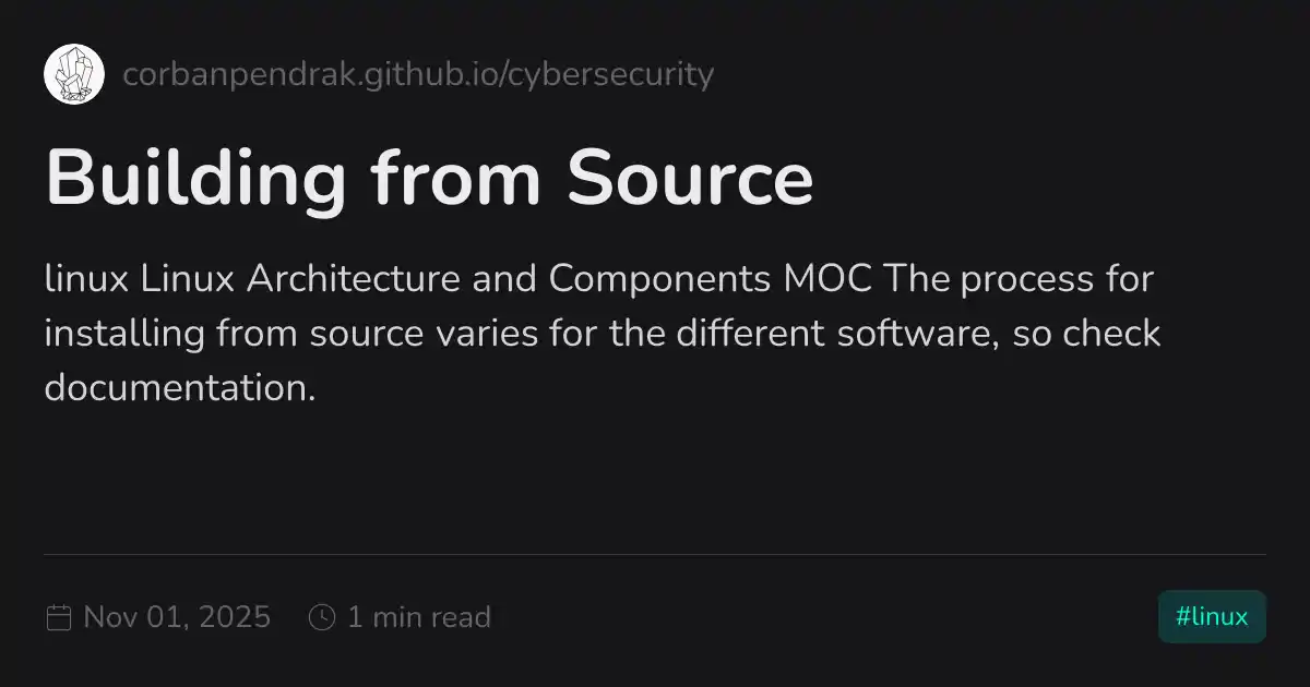 Made Using Source Building from Source