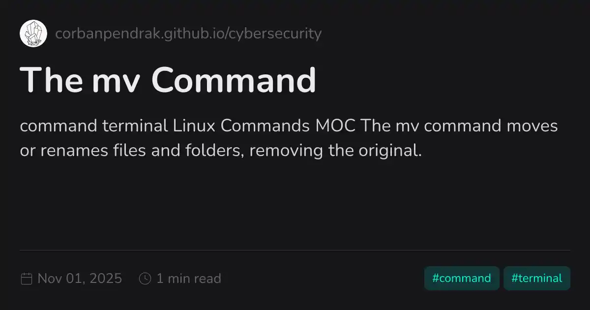 The mv Command