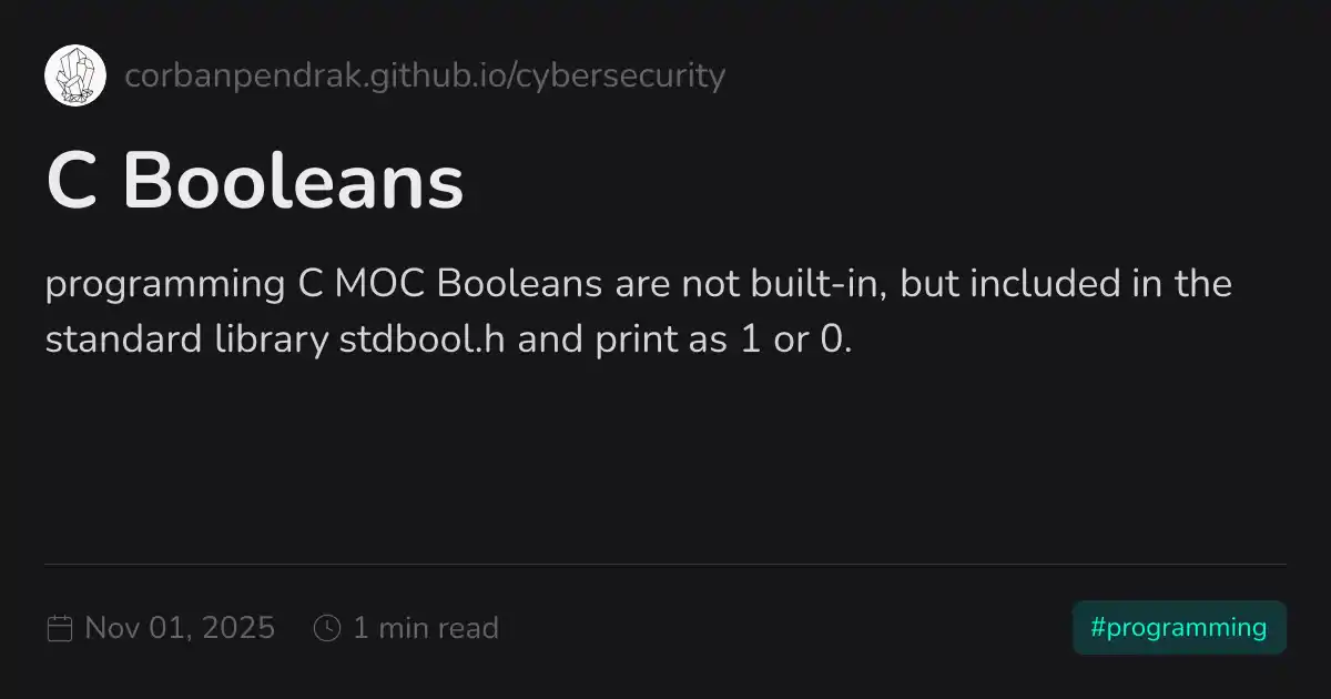 C Booleans