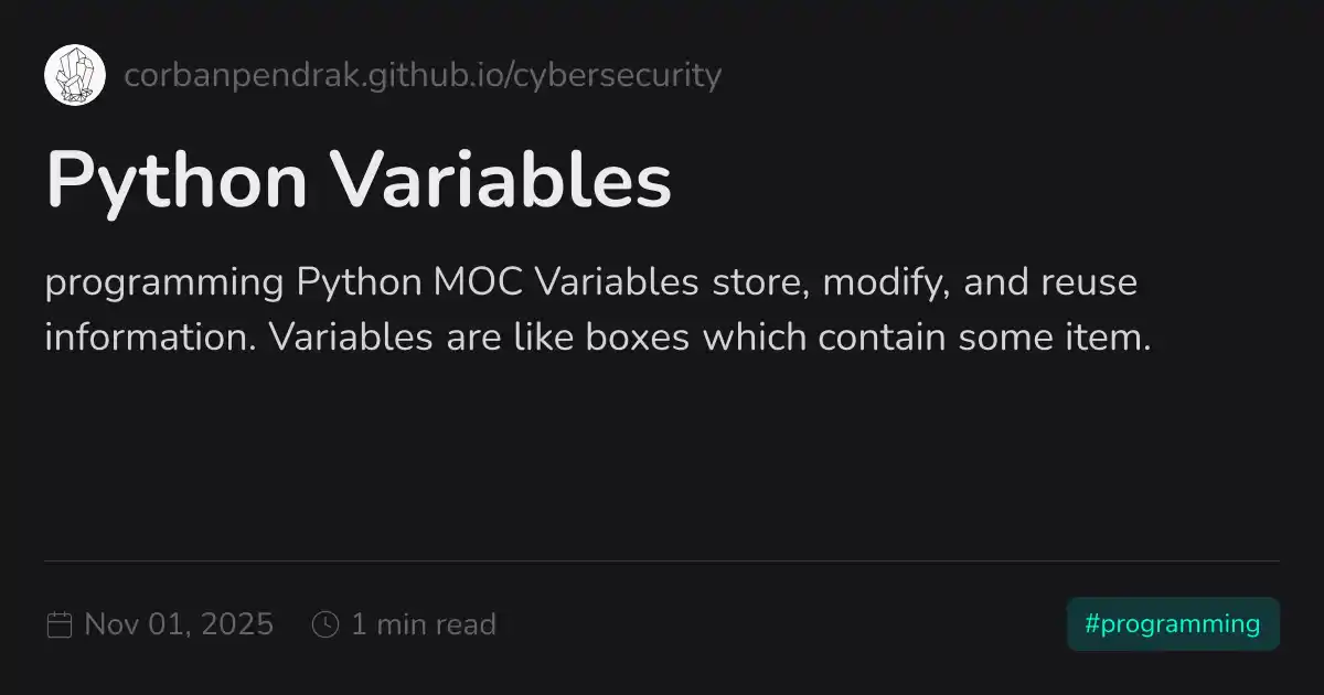 Python Variables